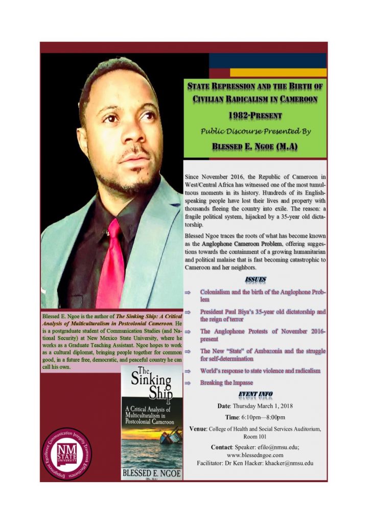 flyer for blessed's talk
