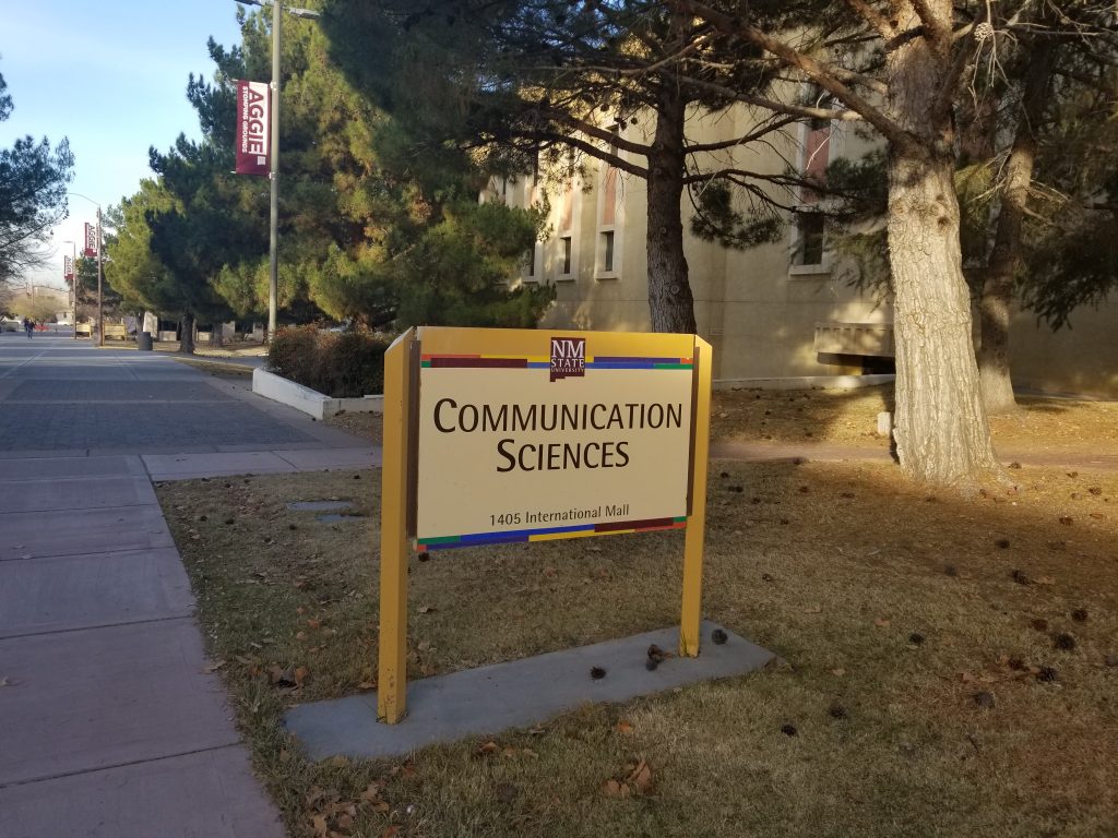 communication sciences building sign